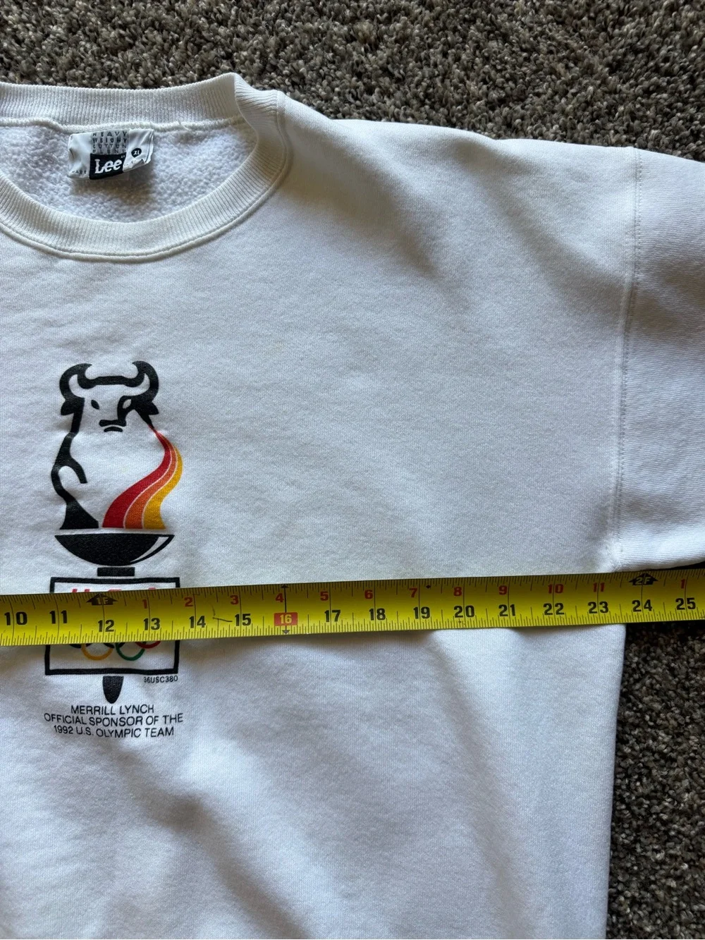 Vintage 1992 Merrill Lynch USA Olympic Team Lee Sweatshirt Made In USA Rare